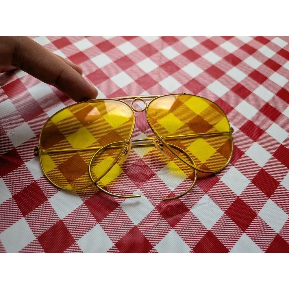 B&L RAY-BAN 1/10 12K GF GOLD FILLED YELLOW SHOOTER SUNGLASSES Vintage MINT